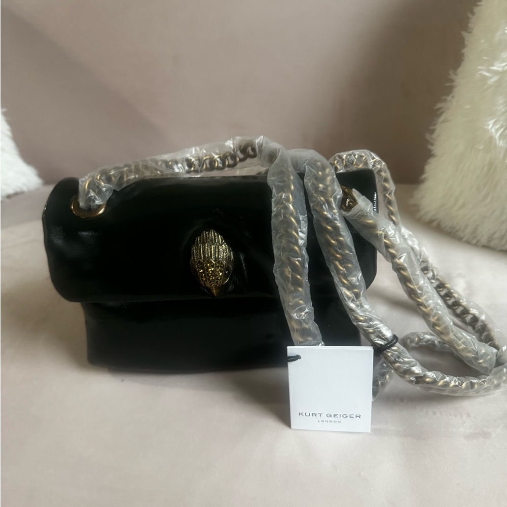 Kurt Geiger Green and Gold Crossbody Bag